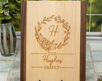 Personalized Hardwood Cutting Board - multiple options, wedding, engagement, housewarming, birthday, Christmas gift