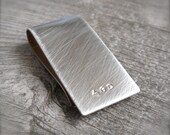 Personalized Nickel Money Clip Rustic Distressed Modern Masculine