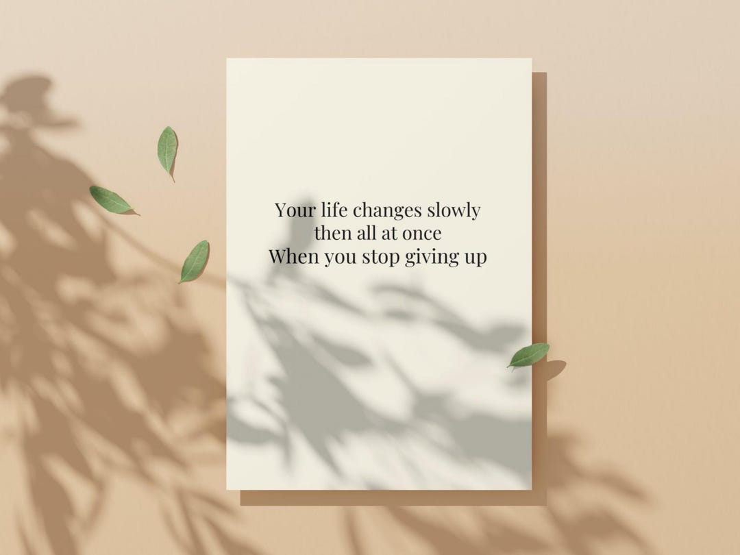 Motivational Quote Print | Minimalist Wall Art | Neutral Inspirational ...