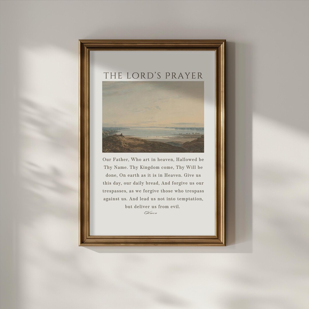 Lord's Prayer Printable Wall Art, Christian Wall Art, Bible Verse Wall ...