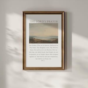 Lord&#39;s Prayer Printable Wall Art, Christian Wall Art, Bible Verse Wall Art, Scripture Wall Art, Scripture Print, Lord&#39;s Prayer Poster