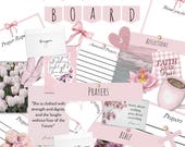 Printable Prayer Board, Prayer Board, Prayer Board Kit, Girls Prayer Board, Prayer Cards, Printable Prayer Starter Kit, Pink Prayer Board