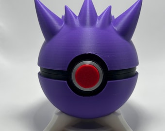Gengar Ball Working Pokeball with Stand- 3D Printed