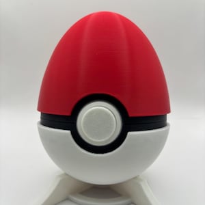 Easter Egg Shaped Working Pokeball with Stand- 3D Printed