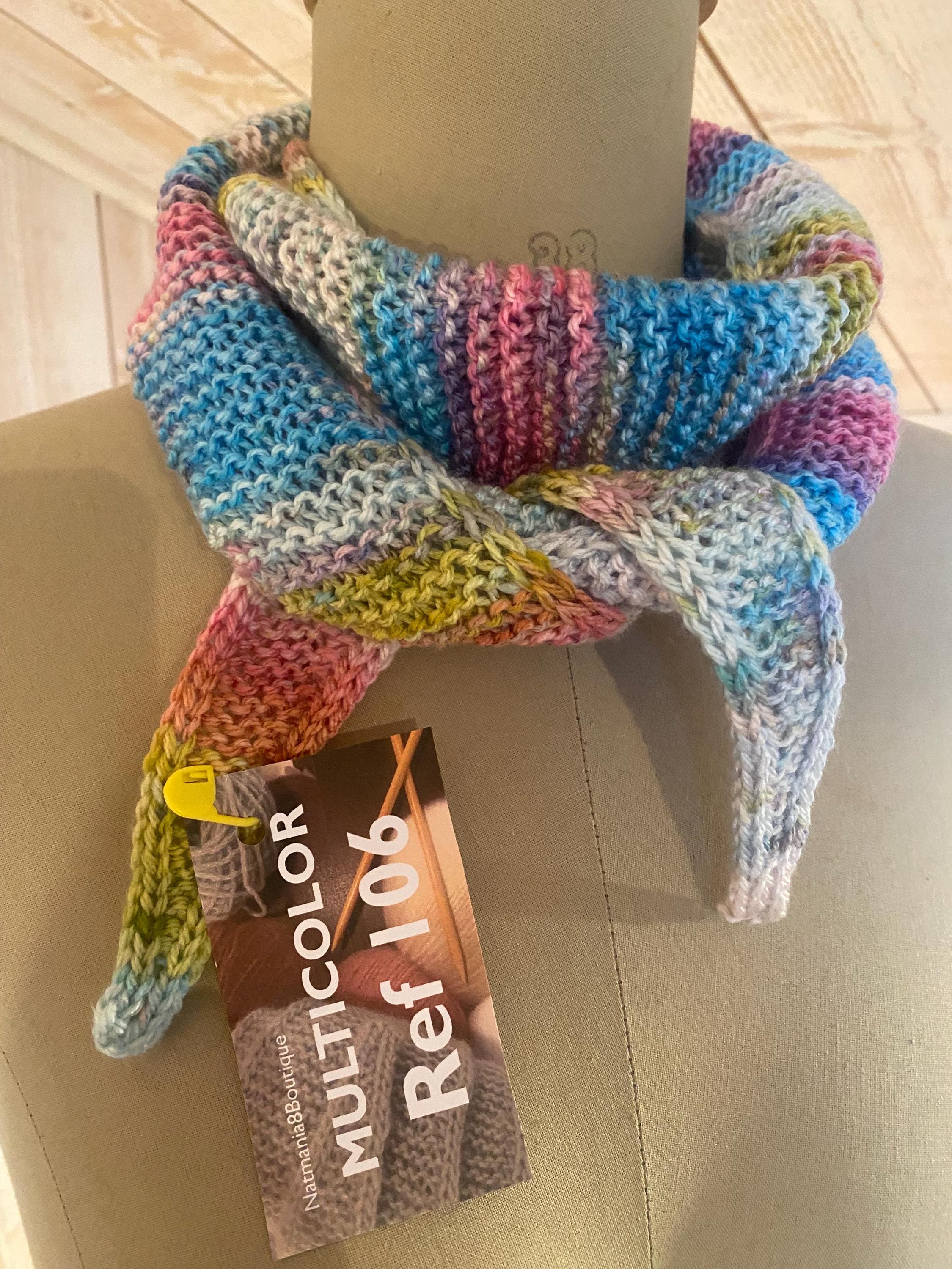 Écharpe En Laine Multicolore - Occasion - Sans Marque
