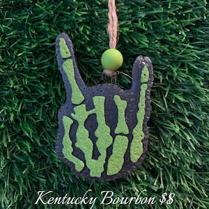 Skeleton Hand Car Freshie - Scent Kentucky Bourbon