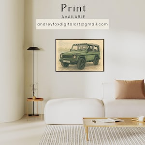 Car Illustration Unique Motor Gift Customized Automobile Drawing/Painting From Photo,Custom Car Print/First Car Gift,Car lovers gift Fathers