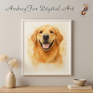 Custom Watercolor Pet Portrait | Digital Download | Personalized Pet Illustration from Photo