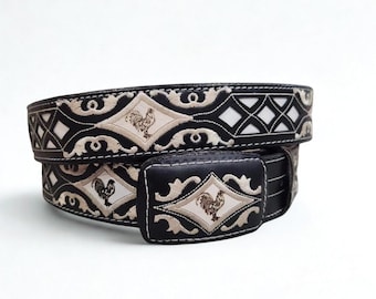 Rooster Cowboy Belt Cinto de Hombre Gallo