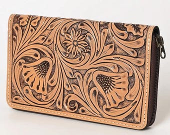 Handtooled Leather Wallets Purse