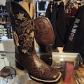Women Rodeo Cowgirl Square Toe Boots Sunflower Top