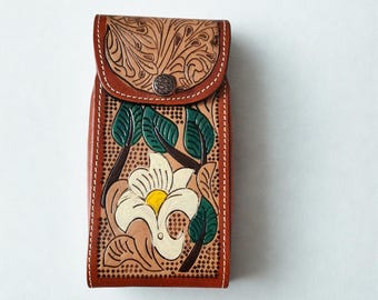 Handmade Genuine Leather Belt Phone Holster Fundas para telefono