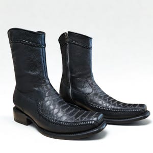 Python Print Dubai Genuine Leather Boots
