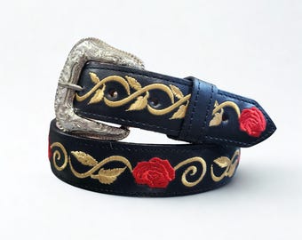 Cowgirl Western Embroidery Leather Belt