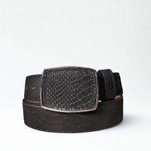 Python Print Cowboy Belt Cinto de PITON IMITACIÓN