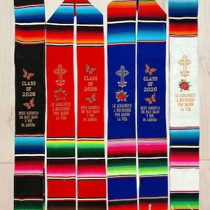 Gradation Class 2026 Embroidery Cross Stole/Estola De Graduacion 2026