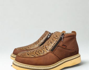Raptor Honey Hand Tooled Shoes Zapatos para hombres