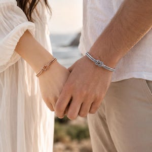 Valentine’s Day Love Knot Bracelet for Couples Matching Gift for Her Him Meaningful Infinity Jewelry to Celebrate Love and Connection