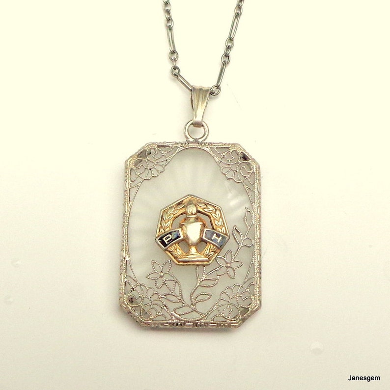 Vintage Camphor Glasscrystal Necklacerhodium | Etsy