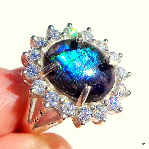 Sz 7 Rare AmmolitePetrified StoneNatural Blue GemstoneRare | Etsy