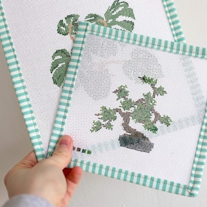 Bonsai Tree. Hand-painted Needlepoint Canva