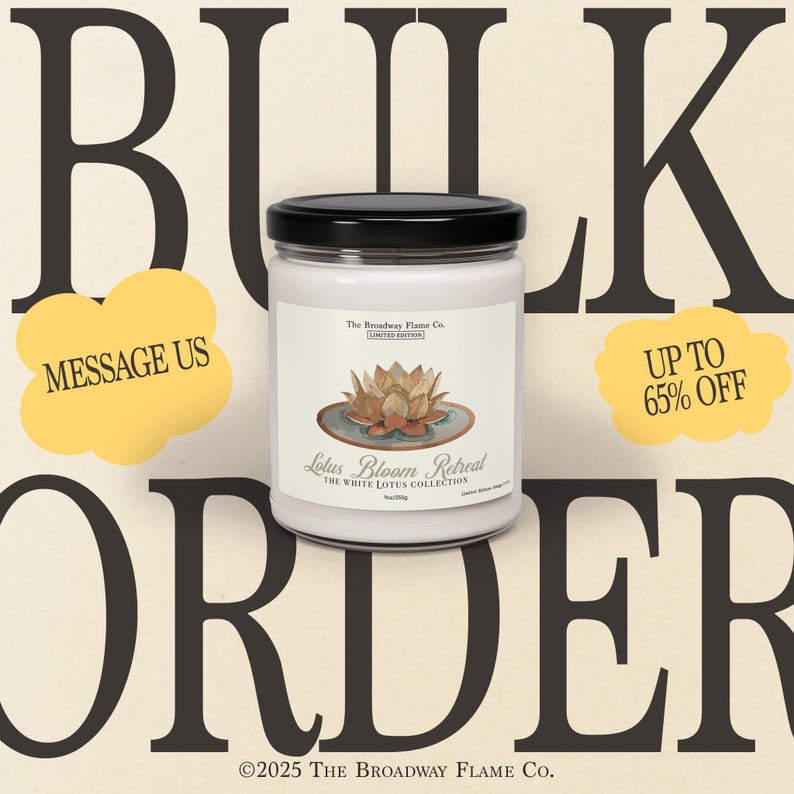 The Broadway Flame Co. Lotus Bloom Candle - Thumbnail 3