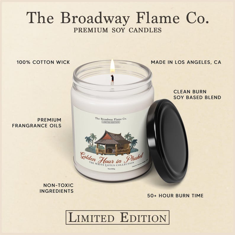 The Broadway Flame Co. Lotus Bloom Candle - Thumbnail 4