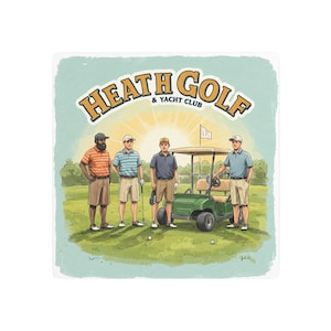 Heath Texas Golf Club Metal Art Garage Sign | Sports Decor, Vintage Wall Art, Unique Home Decor, Golf Enthusiast