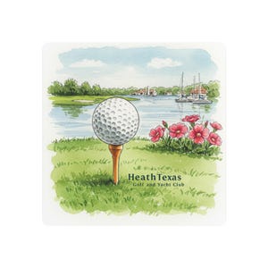 Heath Texas Golf Club Metal Art Sign for Home Decor, Perfect Gift for Golf Lovers, Unique Wall Art Indoor/Outdoor Decoration,
