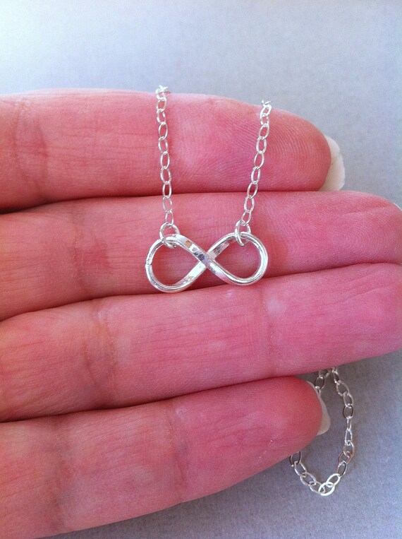 Items similar to Silver Infinity Necklace, Bridal Jewelry on Etsy