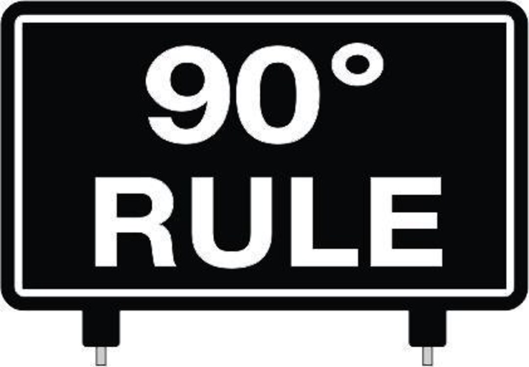 S400 Engraved Laminated Golf Course Sign, 90 Degree Rule, Outdoor Sign ...