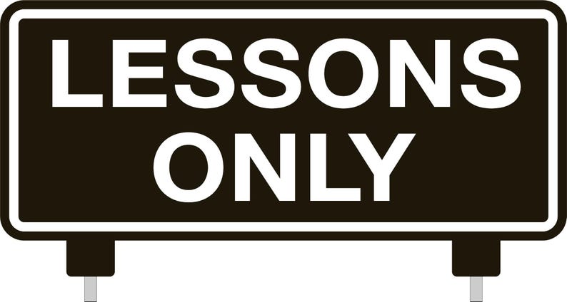 S200 Engraved Laminated Golf Course Sign, Lessons Only, Outdoor Sign ...