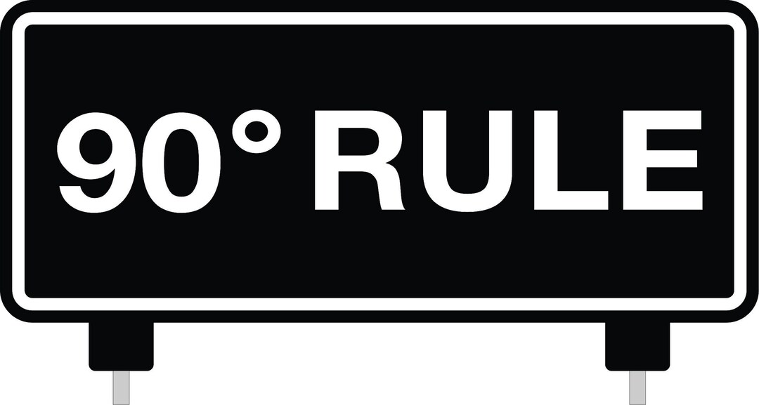 S200 Engraved Laminated Golf Course Sign, 90 Degree Rule, Outdoor Sign ...