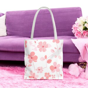 Floral Einkaufstasche, klein, mittel, groß, Damenhandtasche, wiederverwendbare Einkaufstasche, Geschenk für sie, Einkaufstasche, Geschenk für sie, Büchertasche, niedliche Einkaufstasche