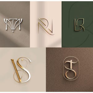 Progettazione di loghi personalizzati / Logo iniziale minimalista di lusso / Logo monogramma personalizzato / Progettazione di loghi personalizzati, logo artistico per la tua attività