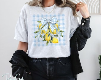 Coquette Lemon Bow PNG | Blue Bow Lemon Sublimation | Cottagecore Aesthetic | Lemon Sublimation | Summer Printable Png | DIGITAL download