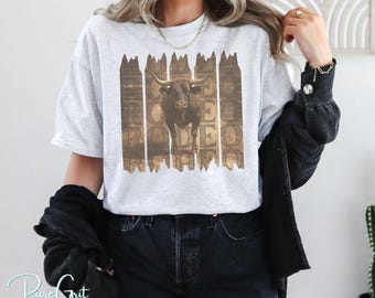 Rodeo Bull Western Sublimation PNG | Rustic Rodeo Cowboy Print | Rodeo Bull Design | Country Western PNG | DIGITAL download