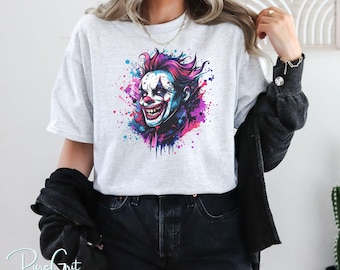 Creepy Clown  PNG, Horror Clown, Scary Clown Png, Halloween horror, creepy grunge clown, T-Shirt Design, Clipart, DIGITAL download