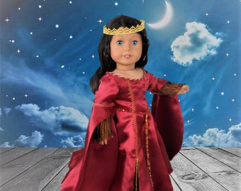 OOAK Narnia Medieval Celtic gown for your 18 inch or American Girl doll by CarmelinaCreations