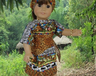 Ethnic International costume dress for your American Girl or 18inch doll by CarmelinaCreations