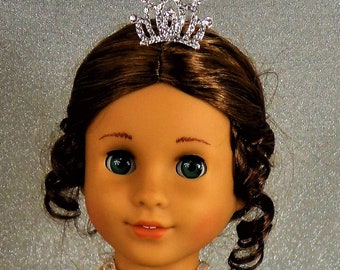Tiaras, doll tiara, mini tiara, comb tiara, rhinestone tiaras for your 18 inch, American Girl, Wellie Wisher Doll