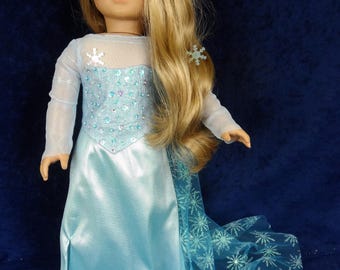 Queen Elsa  Ice Gown for your American Girl doll or 18-inch doll