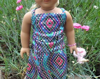 Summer Long Dress for your 18 inch or American Girl doll by CarmelinaCreations