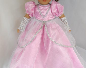 Cinderella, Princess gown, Play Acting, Fantasy dress for your American Girl or 18inch doll by CarmelinaCreations
