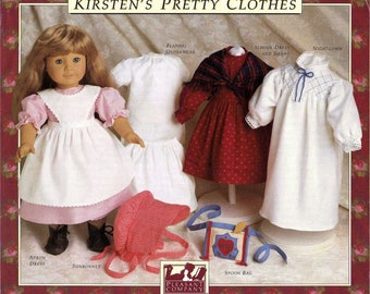 Kirstin Pretty Clothes - 9 sewing patterns for 18-inch doll - Instant Download