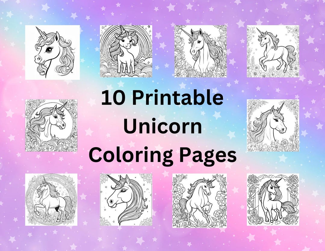 Cutesy Unicorn Coloring Pages for - Il 1080xN.6656919791 95zd