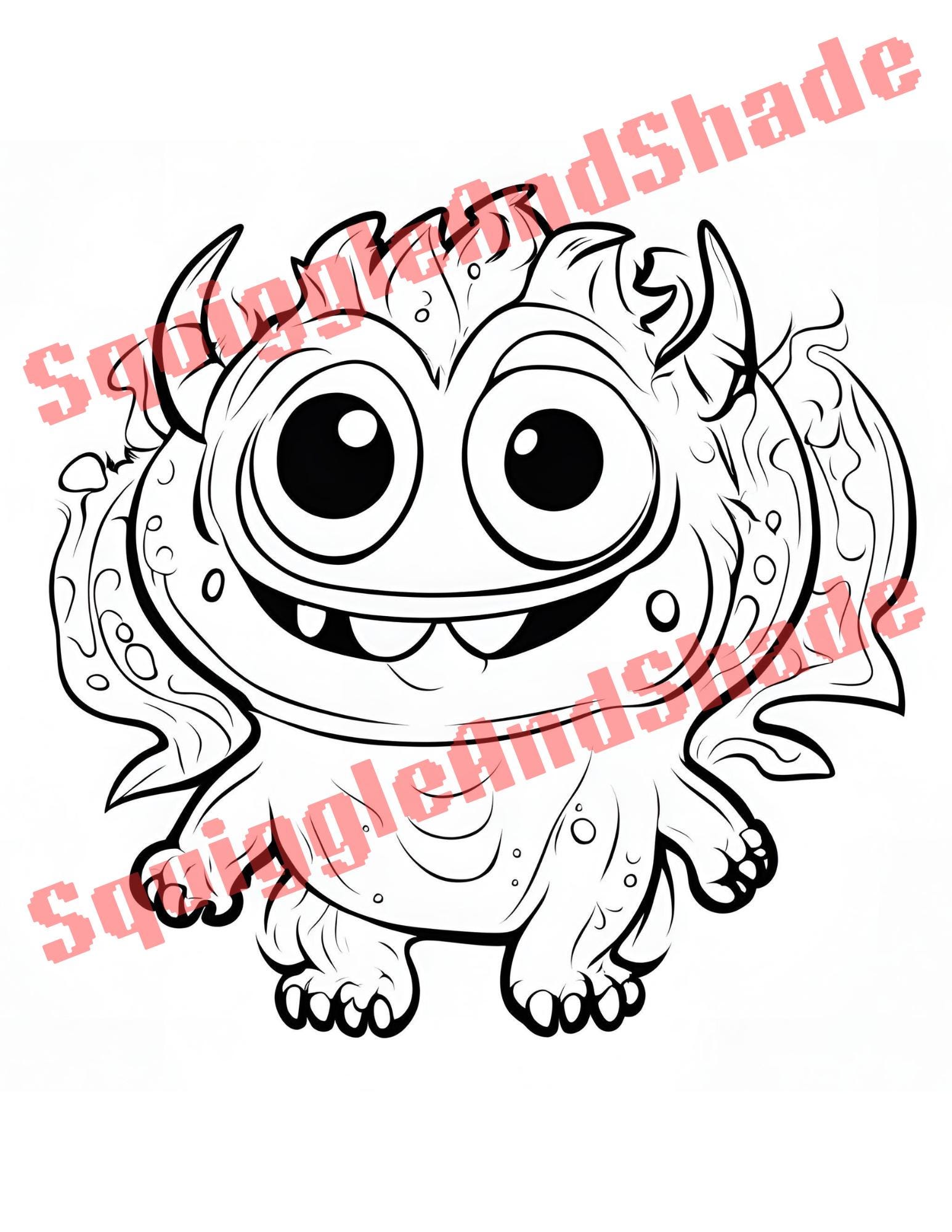 Cutesy Monster Coloring Pages for - Il Fullxfull.6654442731 8xtg