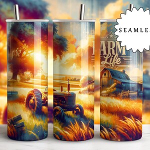 Life is Better on the Farm Life 20 oz Skinny Tumbler Sublimation Design Digital Download PNG Instant DIGITAL, Barn Rustic Ranch Tumbler Wrap
