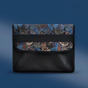 Borsa custodia per pc laptop computer 13 pollici macbook, Floreale stile orientale giapponese porta caricatore e mouse