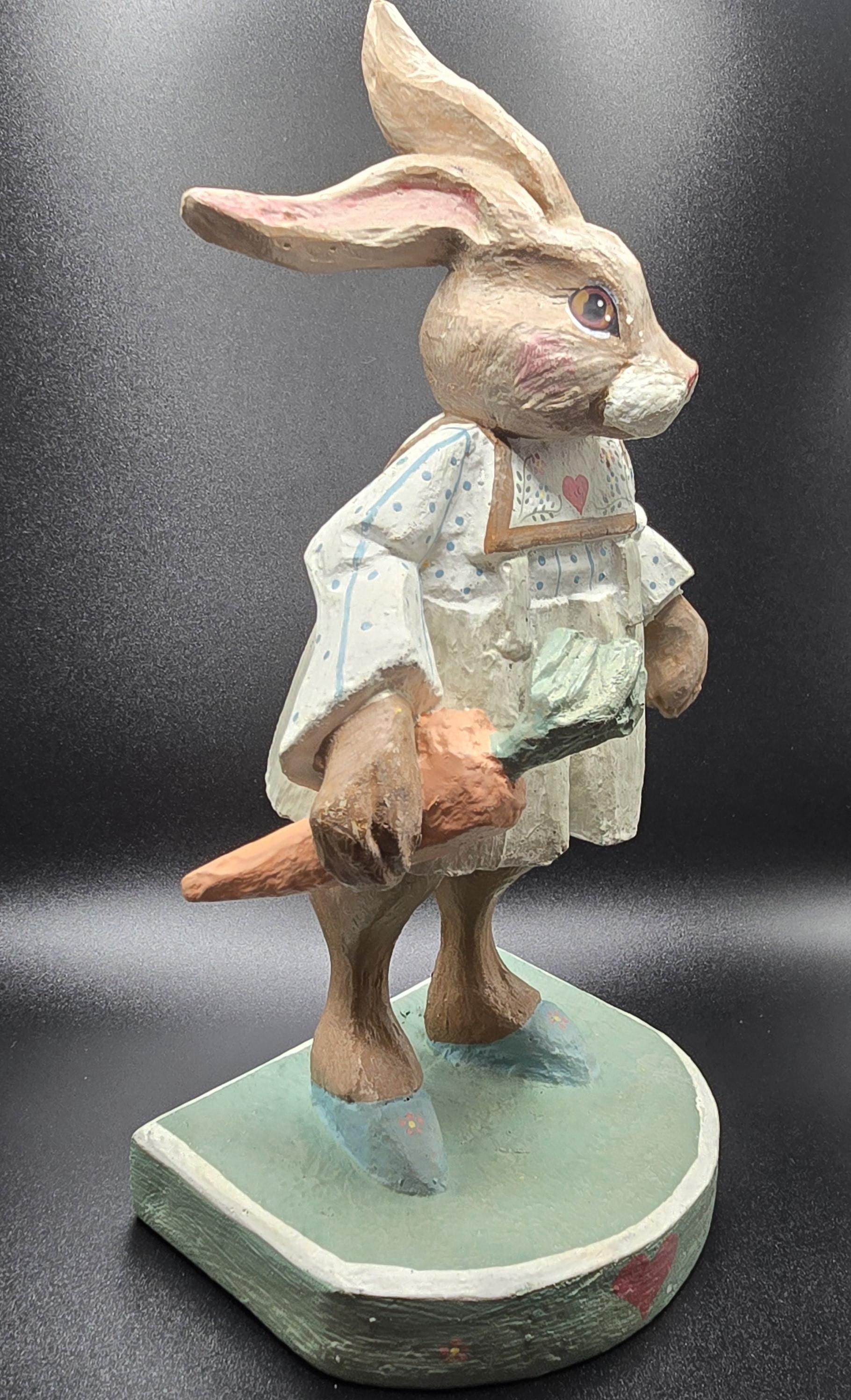 Vintage Easter Bunny Rabbit Figurine House of Hatten 1995 Pastel Bunny ...